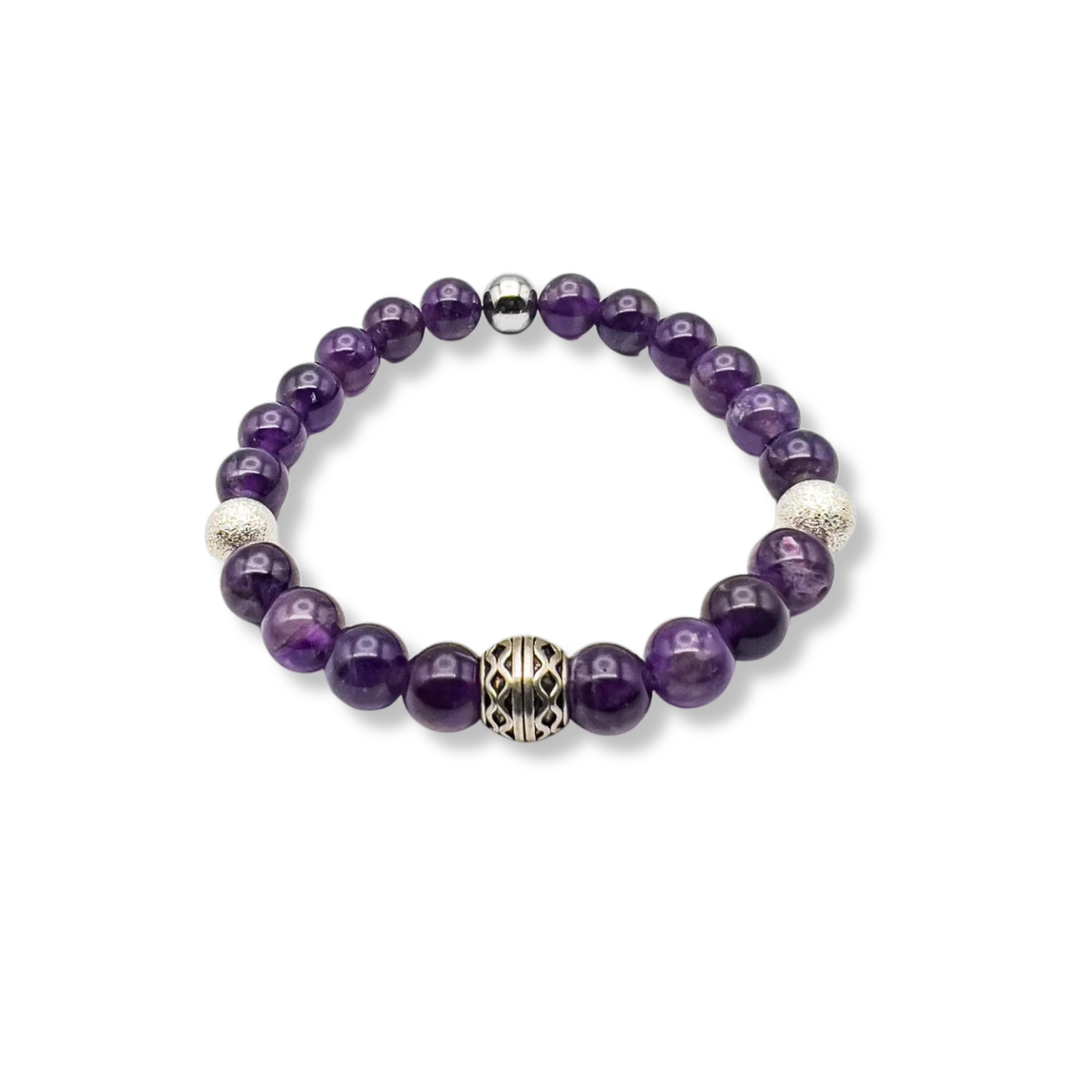 Buy Purple Stone Amethyst Bracelet by Do Taara Online at Aza Fashions.